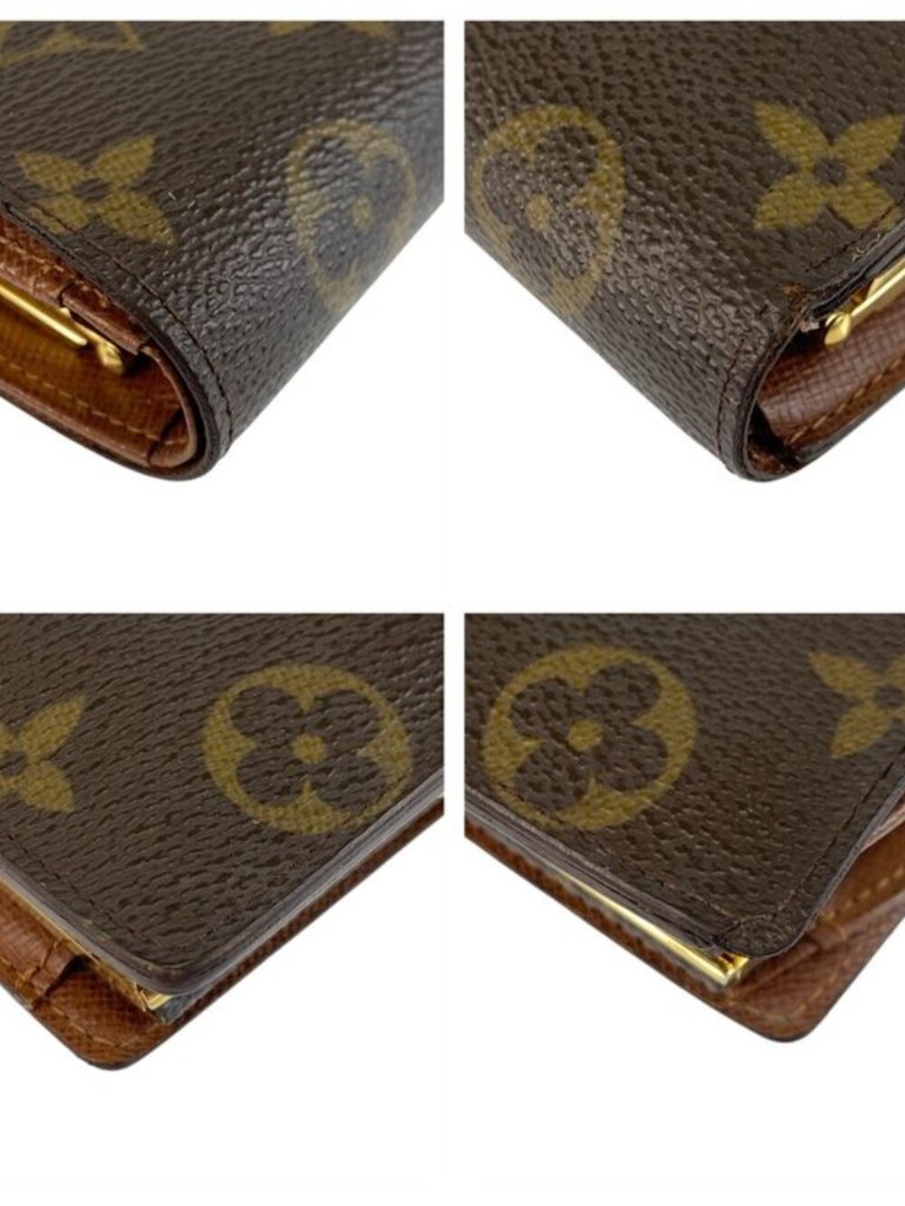 Louis Vuitton Monogram Porte Monnaie Viet Viennois Brown Fold Wallet Compact - Picture 3 of 9